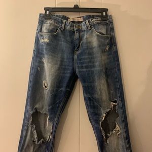 ZARA distressed jeans